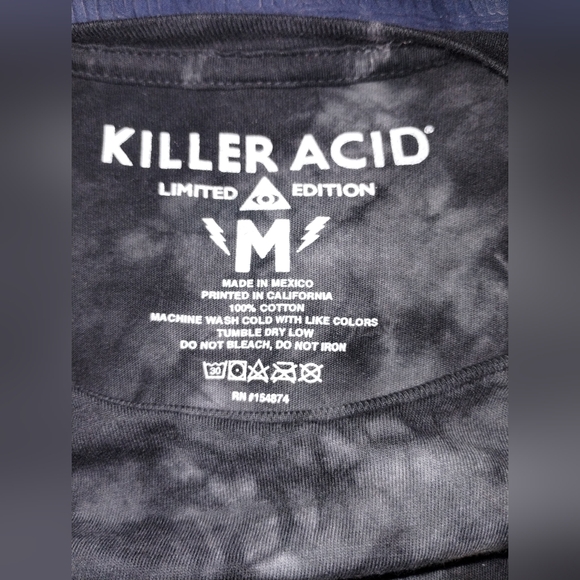 Killer Acid Tie-Dye T-Shirt with Sun Graphic Medium - Picture 5 of 7